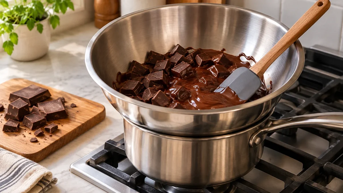 Como derreter chocolate em banho-maria sem queimar